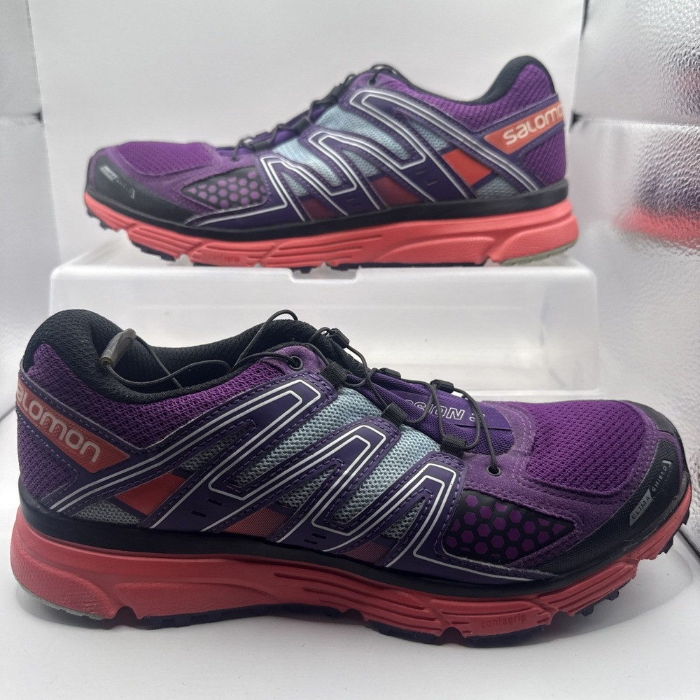 SALOMON X-Mission 3 Trail Running Shoes Purple Pink Women US Size 10 WORN ONCE!